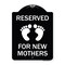 Signmission Pink Reserved Parking for New Mothers Heavy-Gauge Aluminum Sign, 24" x 18", BW-1824-23299 A-DES-BW-1824-23299 - alternate 1
